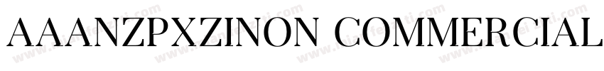 AaANZPXZINon CommercialUse字体转换
